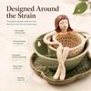 Artistic Tea Infuser for Home Bathing Girl Loose Leaf Tea, Fine Mesh Strainer, Creative Resin Residue Free Strainer Sitting Figure Filter Cups