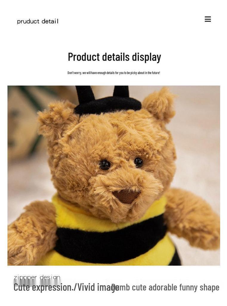 Adorable Owl, Penguin, Duck, Bee, Bear Plush Toy Comfort Doll Series for Kids