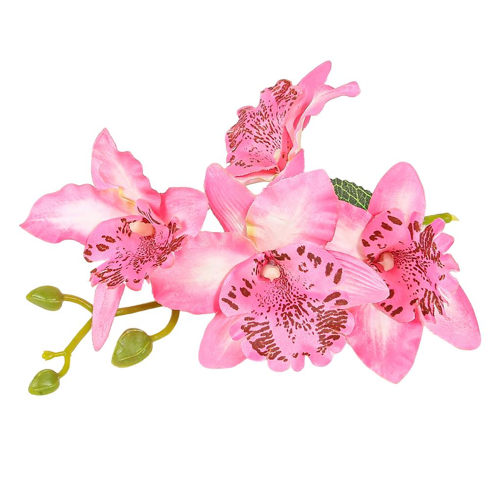 Hawaiian Artificail Orchid Hair Clip Summer Beach Hair Decoration Bohemian Flower Hair Accessory for Women and Girls