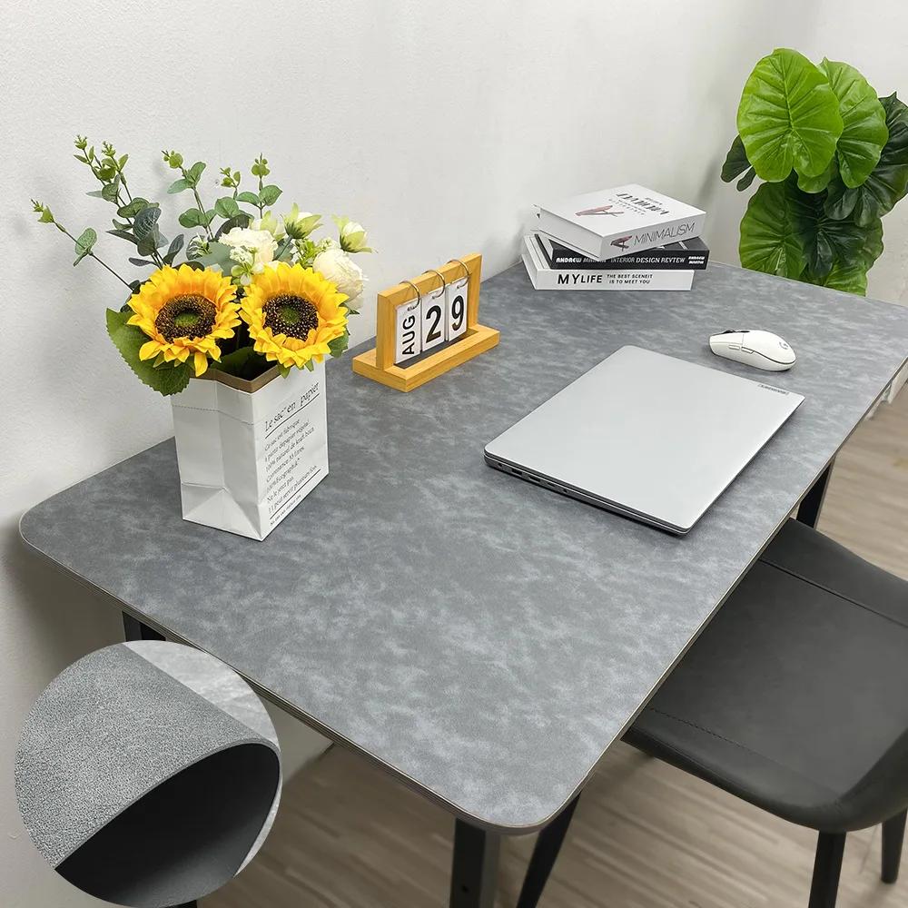 Large PU Leather Placemat Mouse Pad Double-Sided Desk Mat Faux Leather Texture for Office Study Writing Desk