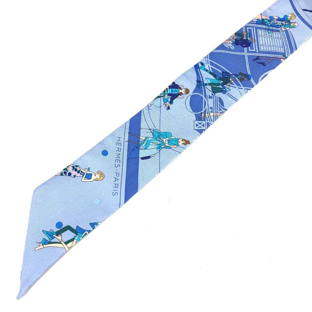 HERMES Twilly Twilly Bandeau Scarf Accessories Scarf silk Light Blue Based