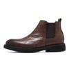 Side Zipper Mens Chelsea Boots British Style Ankle Boots Punk Style Male Motorcycle Boots Versatile Non-Slip Men Casual Footwear