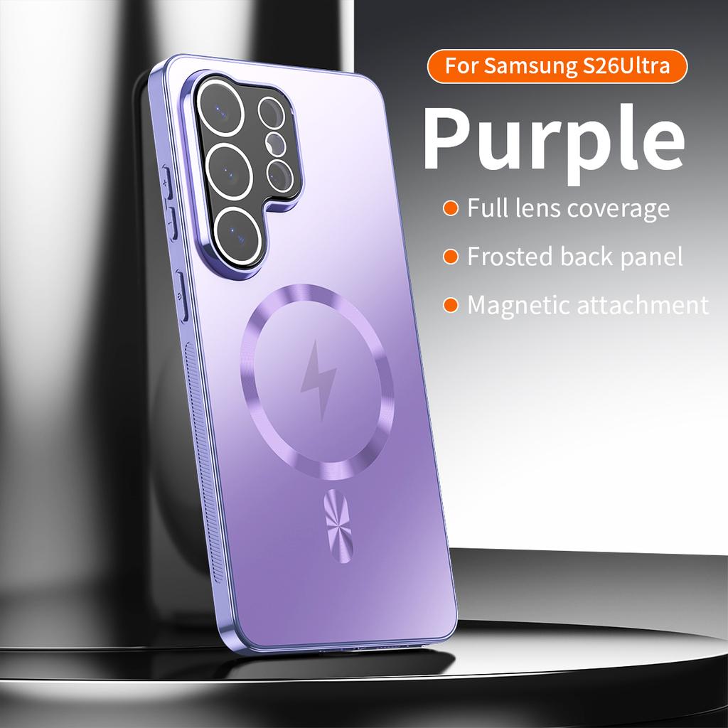 Magnetic Case For Samsung Galaxy S26 Ultra S25 Plus S24 S23 S22 Precise Perfect Fit Shockproof For MagSafe Lens Protection Cover