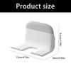 Hair Dryer Holder With Storage Organizers Adhesive Installation For Bathroom Space Saving