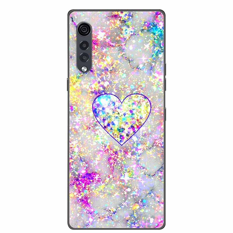 For LG Velvet Luxury Phone Case Black Soft Silicone TPU Back Cover for LGVelvet 5G Funda LMG910EMW Protector Capa Cartoon Coque