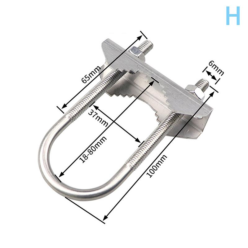 For TV,CB,Ham Double Antenna Mast Clamp V Jaw Block With M6 U Bolts Heavy Duty Anti-Rust Mast To Mast Mount Bracket Kit