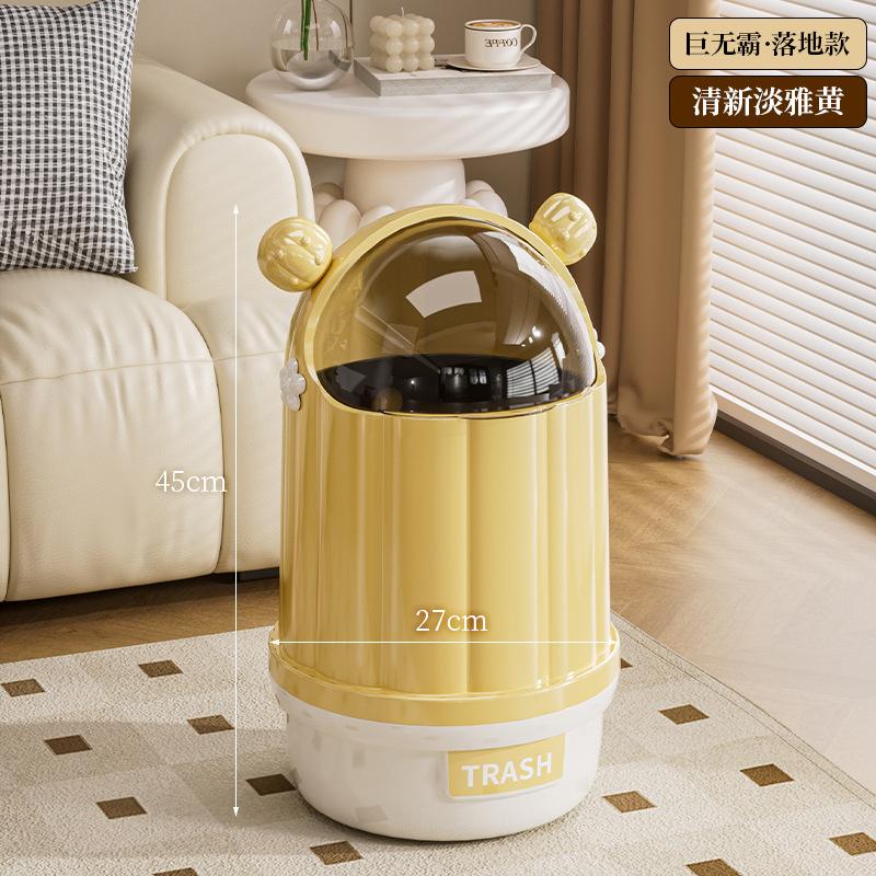 Cactus trash can, thickened large capacity flip cover trash can, living room, bedroom, bathroom, light luxury paper basket