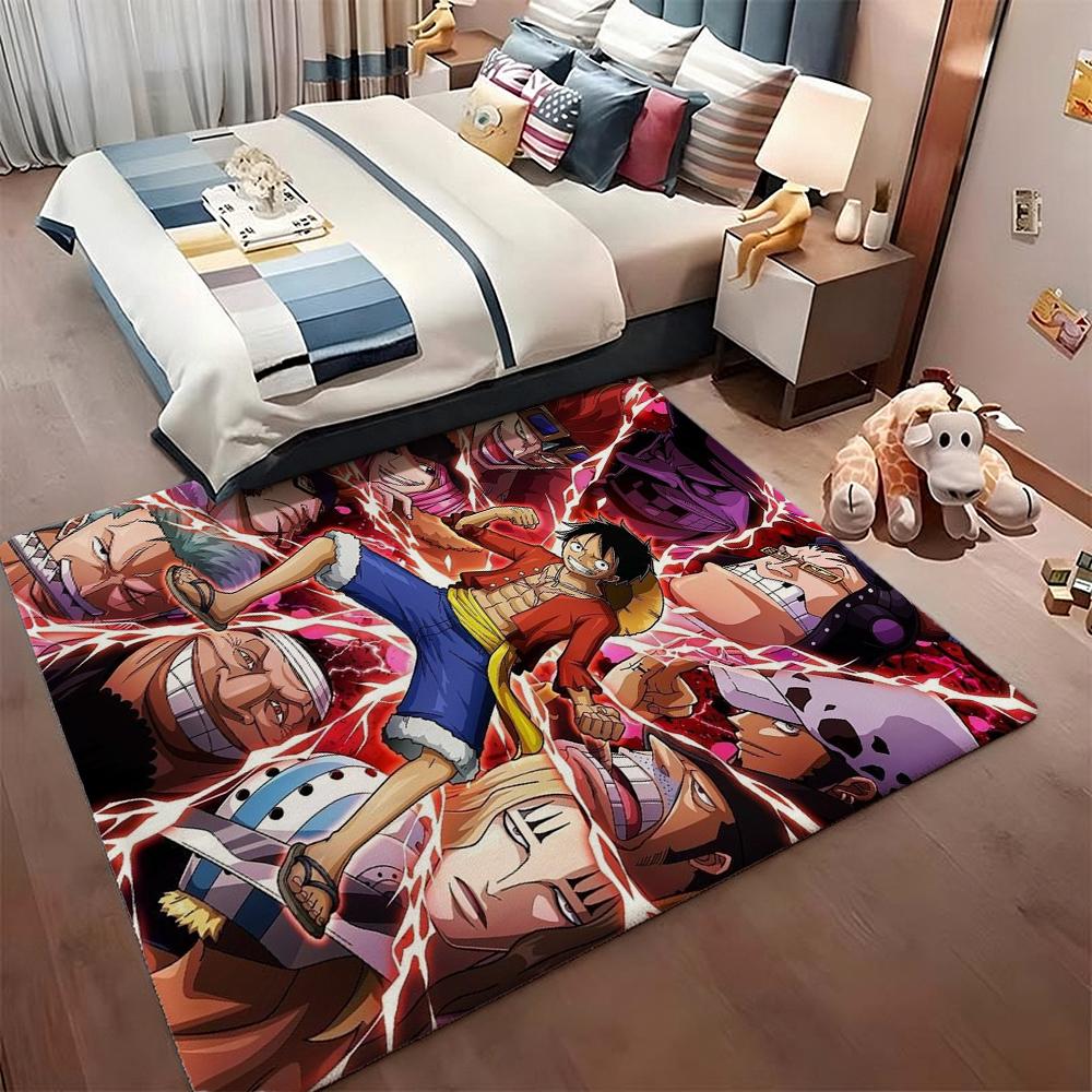 Straw Hat Pirates' Adventure Rectangular Rug Soft Nonslip Carpet For Living Room Play Area Hallway Home Decor Memorial Gift