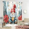 2pcs,Curtains Cute Gnome Winter Holiday Watercolor (3) Contemporary Modern Curtains Polyester Curtains Outdoor Decorations for
