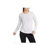 Nike Einfarbiges Trainings-Atmungsaktives Langarm-T-Shirt Damen Tops Weiß DD0621-100