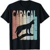 Caracal Vintage Caracal Cat Retro Wild Cat Zoology T-Shirt(4)