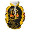 Felpa con Cappuccio Cosplay 3D Pullover per Karate Dojo XIAMUSZ