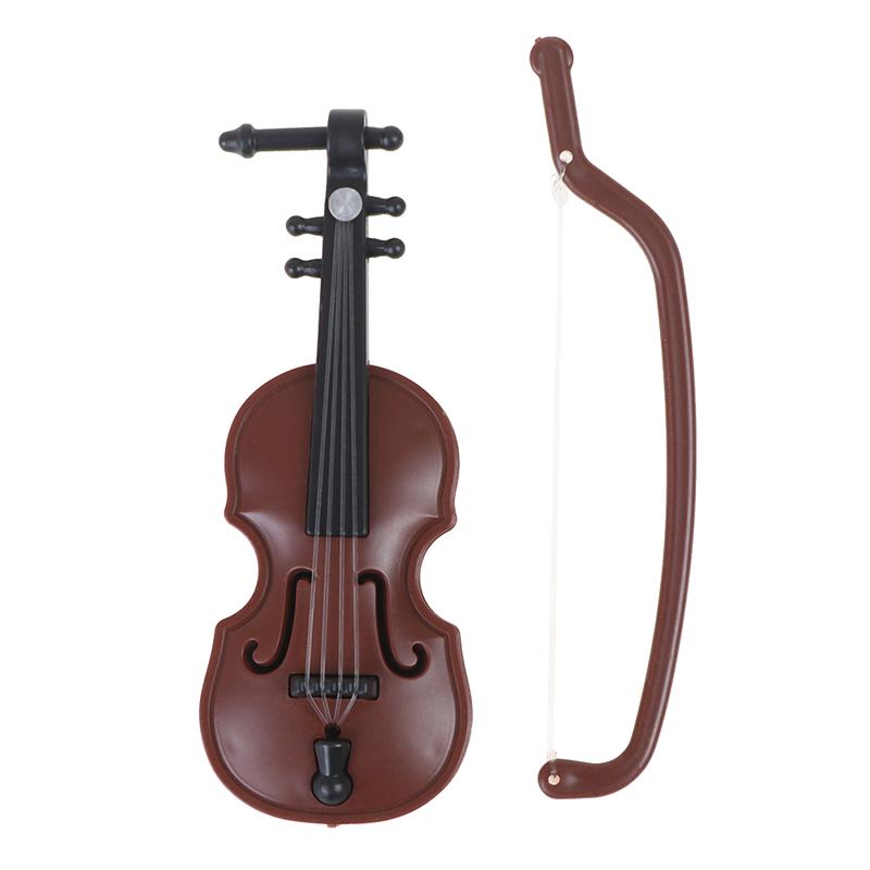 1/12 Dolls House Miniature Plastic Violin Music Instrument Model Accessories Toy
