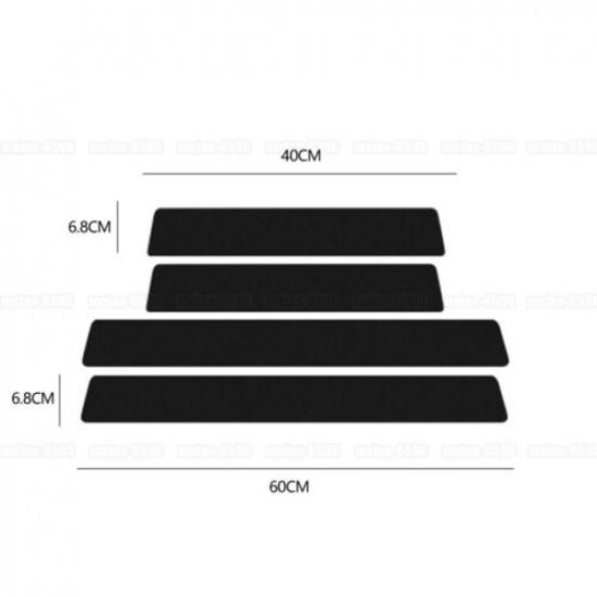 Carbon Fiber Car Door Plate Sill Scuff Cover Sticker Anti Scratch Accessories