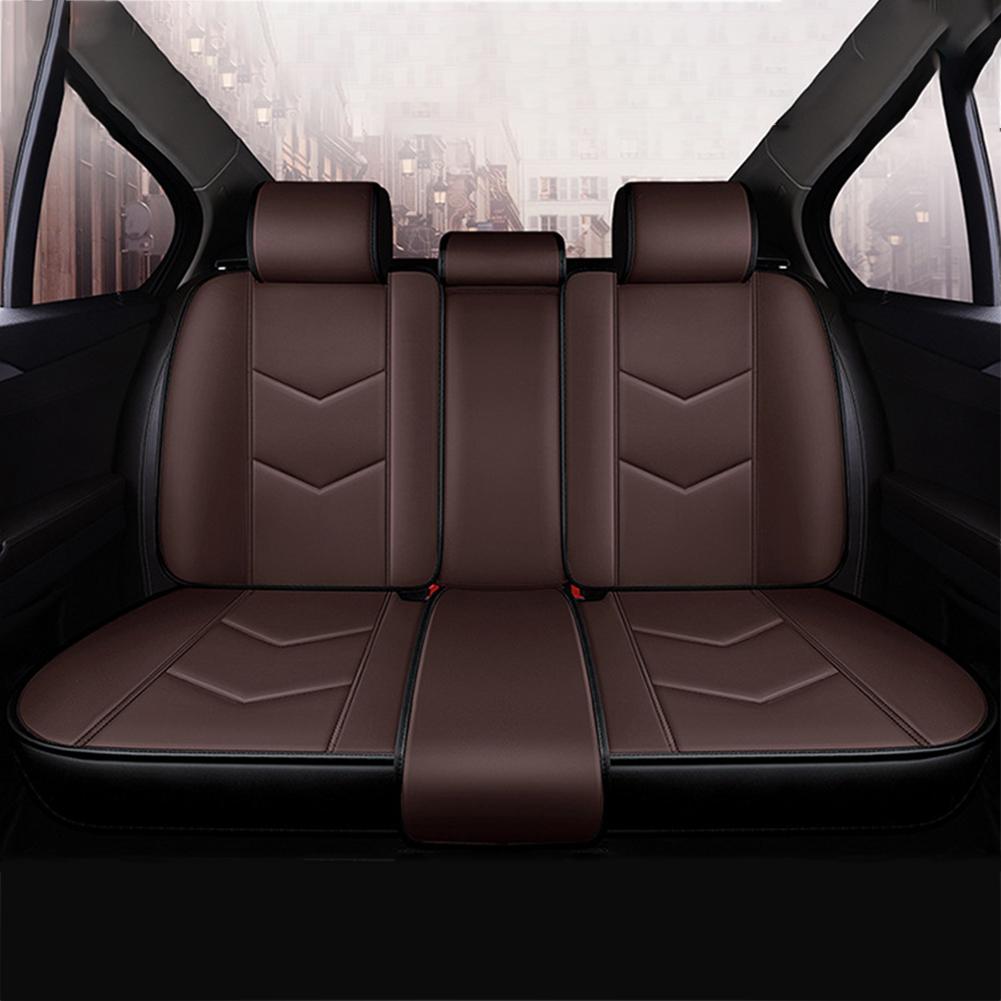 Universeller Autositzbezug aus PU-Leder für Vordersitze, geteilter Rücksitzbezug, ganzjährige, einfach zu installierender Sitzschutz für Autos und SUVs
