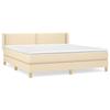 Sommier à lattes avec matelas - Maison Exclusive - Crème - 180 x 200 cm - Tissu (100% polyester)