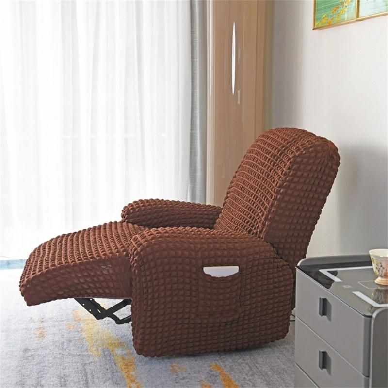 Elegant Elastic Bubble Grid Tub Single Armchair Cover with Armrests, Soft and Comfortable Single Seats Sofa Cover for Relaxation