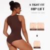 European & American Style Shaping Thong Bodysuit: Wide Strap, Tummy Control, Open Crotch, Butt Lifting, Strappy Bra, Bust Support