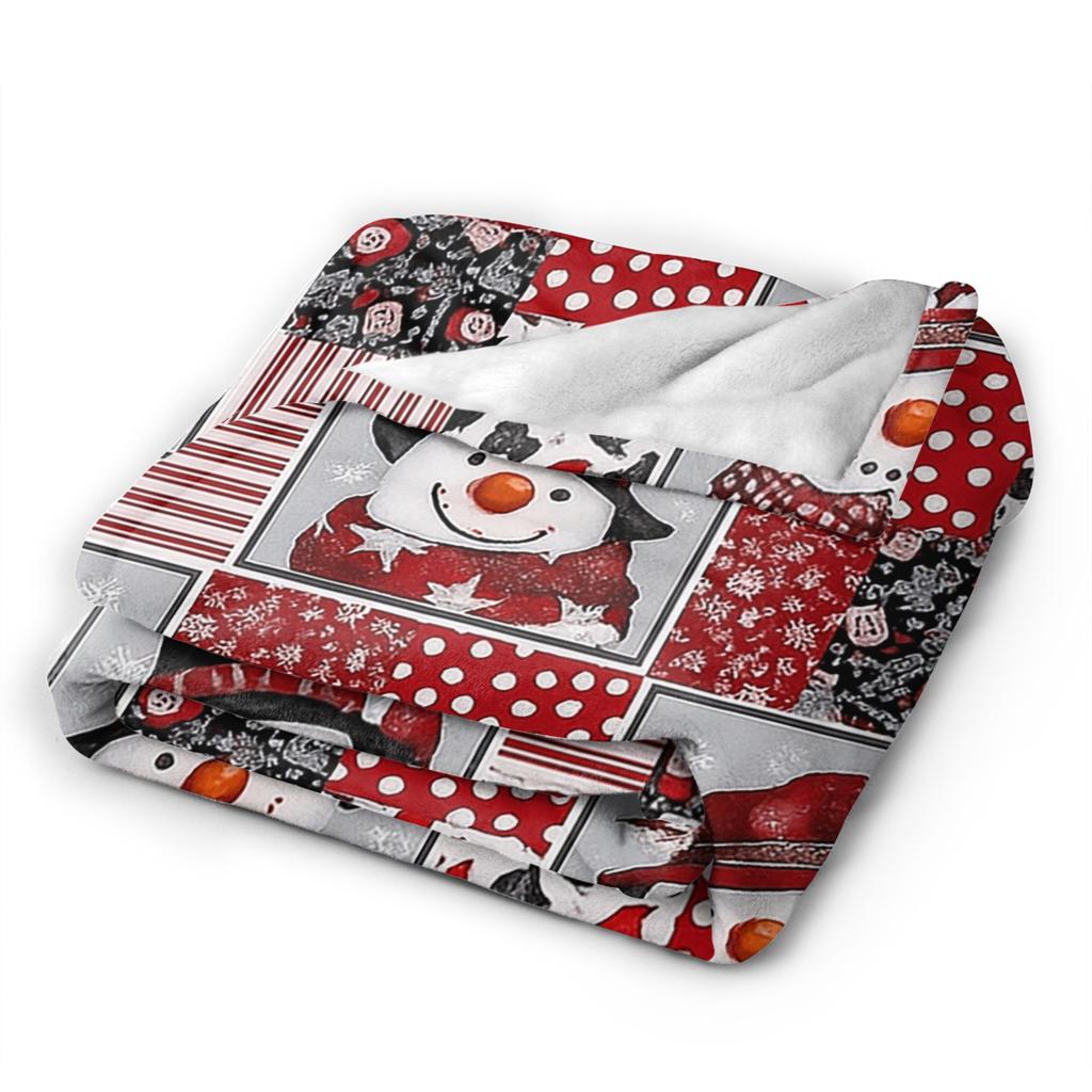 Warm BlanketsGirls Boys Decorative Christmas Santa Throw Blanket  Flannel Bedspread Couch Chair Sofa Bed Sofa Bed Cover