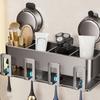 Wall-mounted Bathroom Toothpaste Rack Toothbrush Cup Holder  Bathroom Household Shelf Accessories