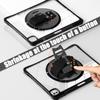 For iPad Pro 13 (2024) Case Hand Strap Kickstand PC+TPU+Acrylic Clear Tablet Cover