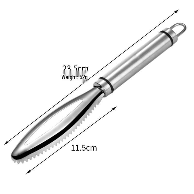 304 Stainless Steel Fish Scale Scraper: Multi-functional Kitchen Tool for Easy Fish Scaling