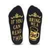 Funny Glued If You Can Read This Bring Me A Beer Novelty Art Christmas Gift Humour Words Socks Hipster Rock Punk Club Dropship