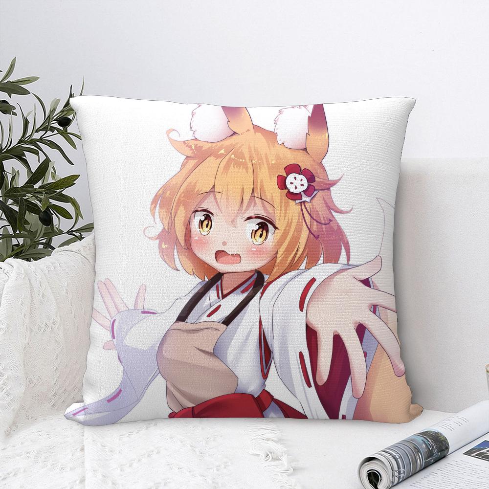Helpful Fox S-Senko-san Pillow Case Sofa Decorative Home Double-sided Print Plush Square Throw Pillow Covers Cushion Decor Cover