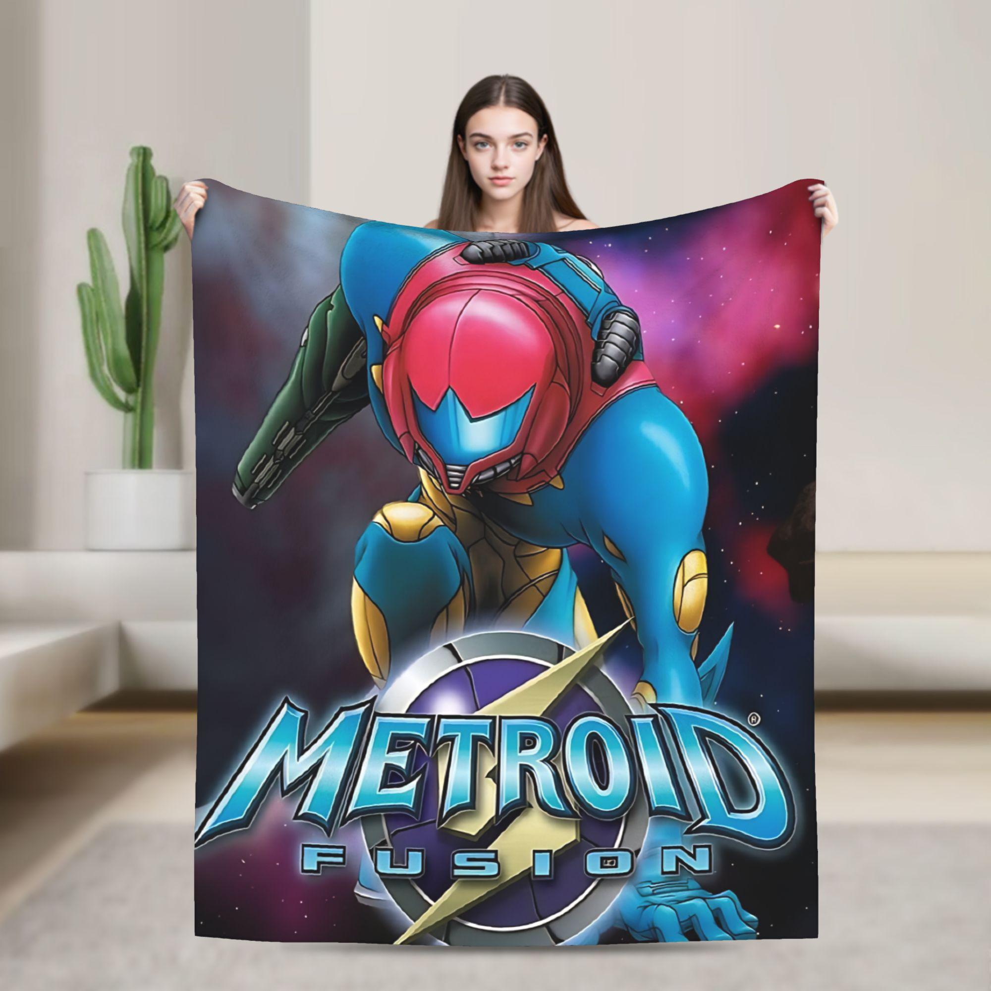 Плед Metroid Hero Игровой Плед Качественный Мягкий Плед-накидка Зимний Для Путешествий в Самолете Спальня Новинка Покрывало 30x40in
