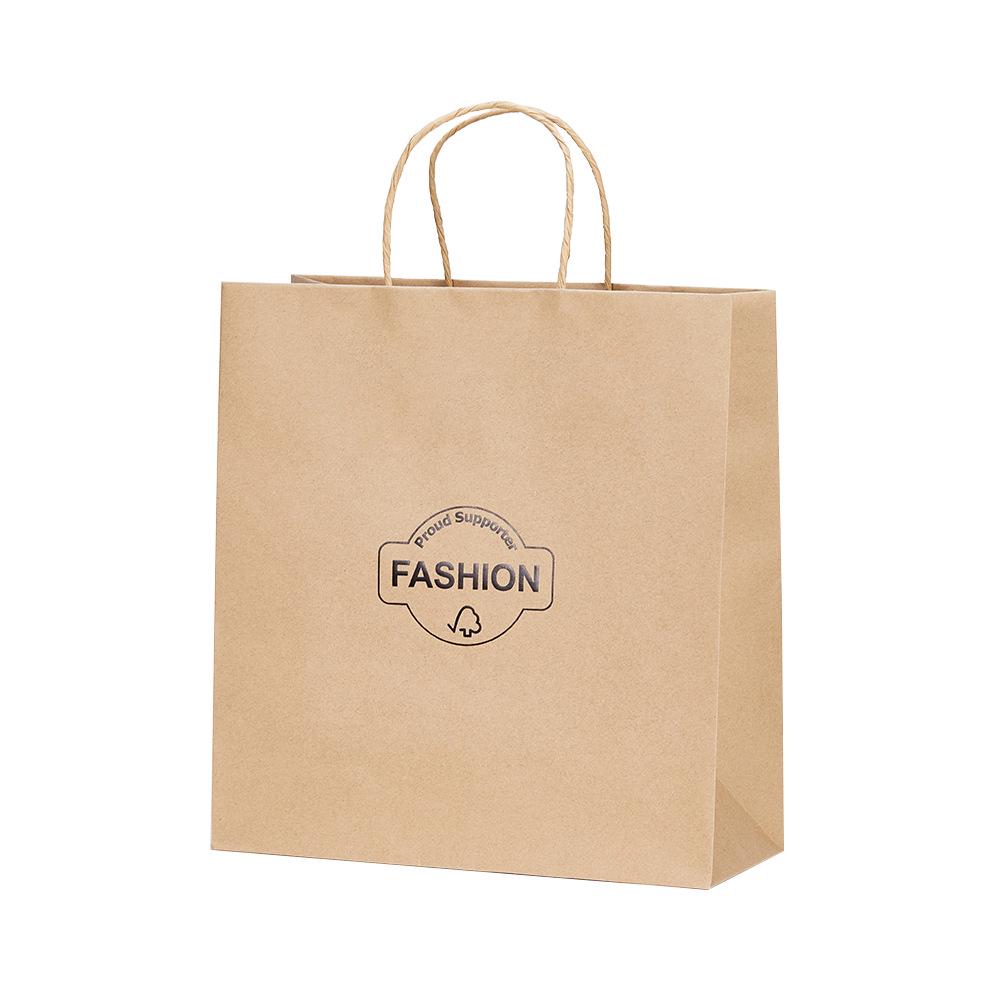 Custom Printed Kraft Paper Bags for Clothing & Milk Tea Takeaway - Multiple Sizes Available