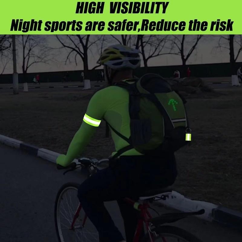 6pcs Reflective Safety Reflector Pendants Key Chain Green Reflective Keychains Safety Marker for Night Cycling Bag Pendants