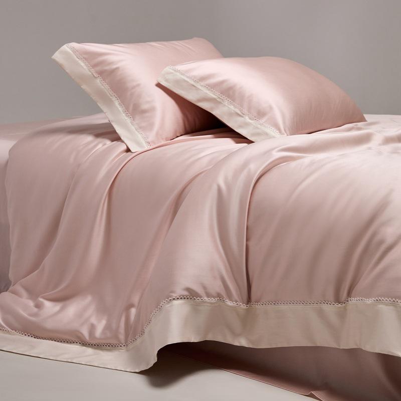 Luxury 200s Lenzing Tencel Bedding Set: Skin-Friendly Bed Sheets, Silk Smooth Duvet Cover, Bare Sleep Bed Skirt.