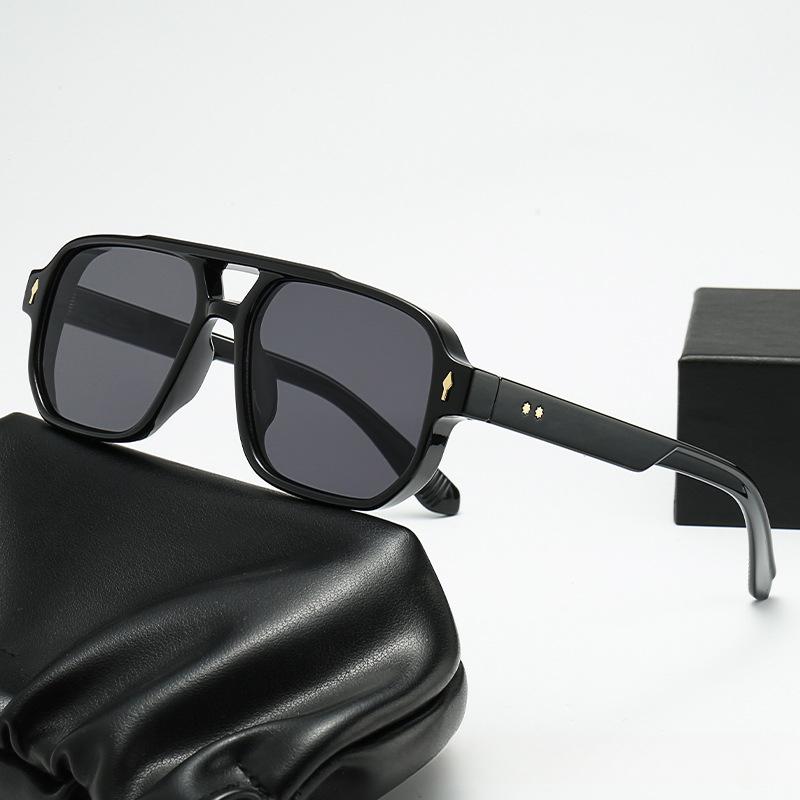 

Fashion Retro Double Bridge Sunglasses Women Leopard Print UV400 Protection Outdoor Street Wear Shades for Men and Women