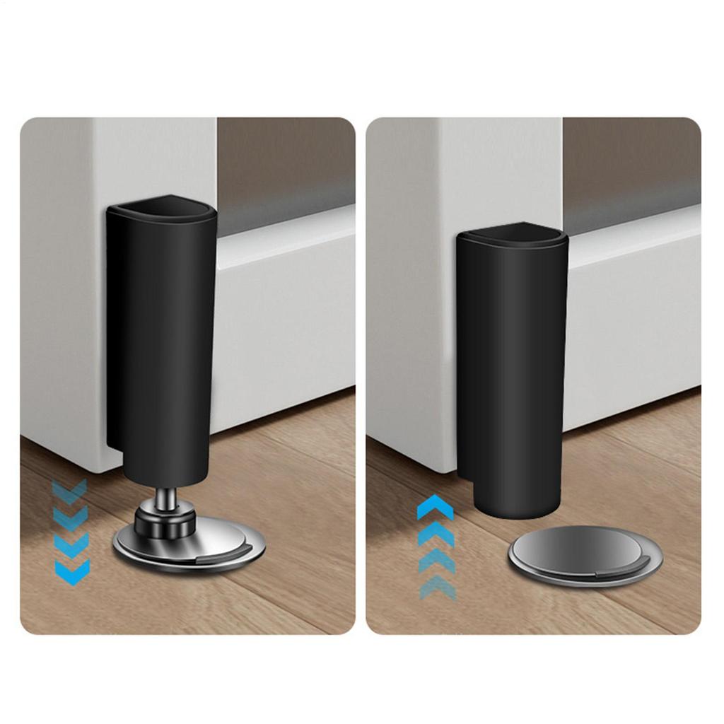 Magnetic Door Stopper Damping Strong Magnetic Door Suction No Drilling Floor Mounted Holder Metal Magnetic Door Catch Stop