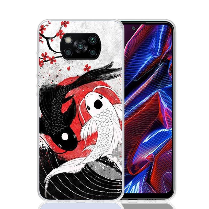 Japanese Pub Wave Anime Arrived Case Phone Cover for Xiaomi Poco X3 Nfc X5 X6 X7 X4 Gt F6 F5 Pro F4 F3 M5S M5 M4 M3 5G Trend Fun