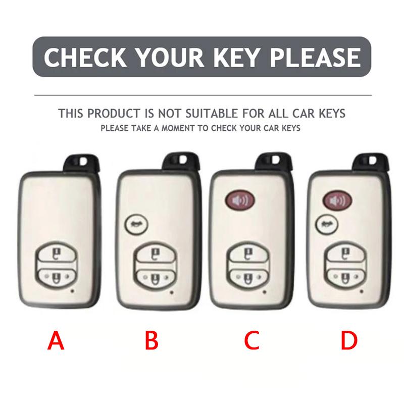 For Toyota Camry Crown Majesta Highlander Land Cruiser Prado Kluger Mark X Subaru Foreste Xv Abs Car Key Case Cover Protector