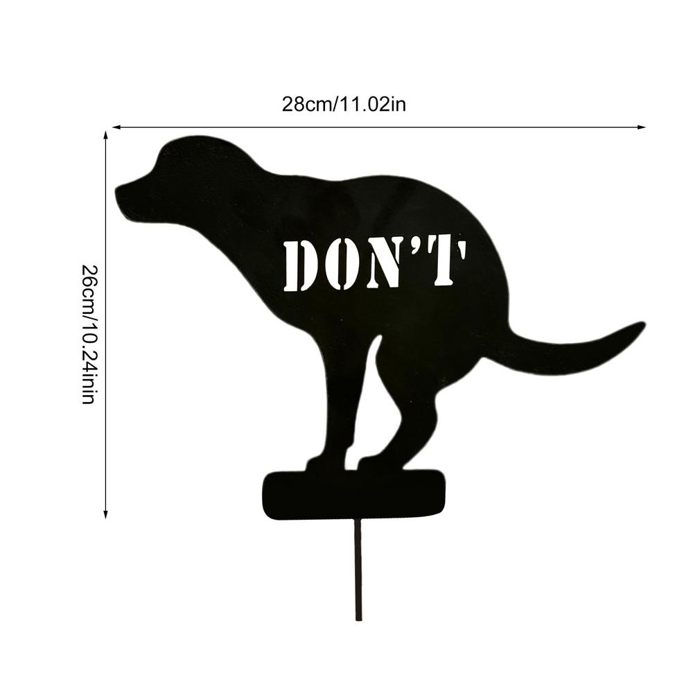 1pc Cast Iron Sign Garden Ground Plug Card Yard 'don't' Warning Grass Decor Stop Dogs Cats from Pooping On Your Lawn Sign