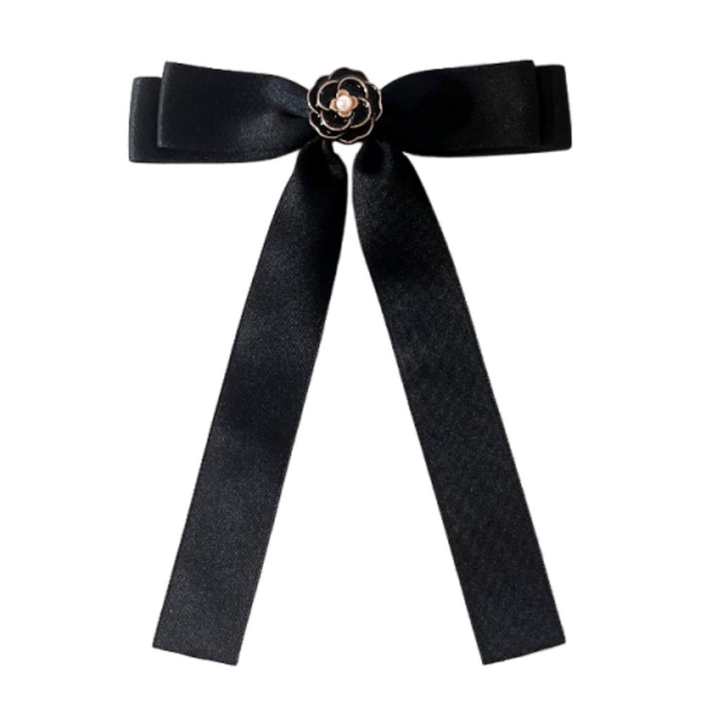 Rhinestone Shirt Brooch Simple Collar Texture Bowknot Accessories Bow Tie  School Student