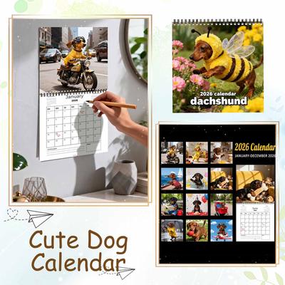 Ce calendrier de 12 mois vous apporte une photo de teckel mignon chaque mois, rendant votre emploi du temps plus amusant. Parfait pour votre maison, ou votre cuisine.