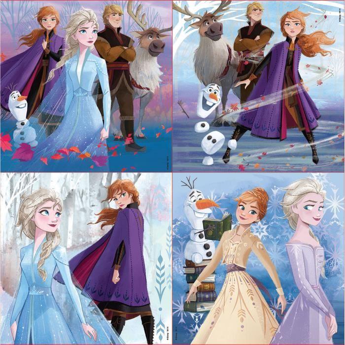 Puzzles Progressifs La Reine Des Neiges 2 - EDUCA - Malette 4 Puzzles 12-16-20-25 Pièces