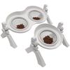 Adjustable Double Bowl Elevated Pet Feeder with Non-Slip Slow Feed Design for Cats and Dogs.