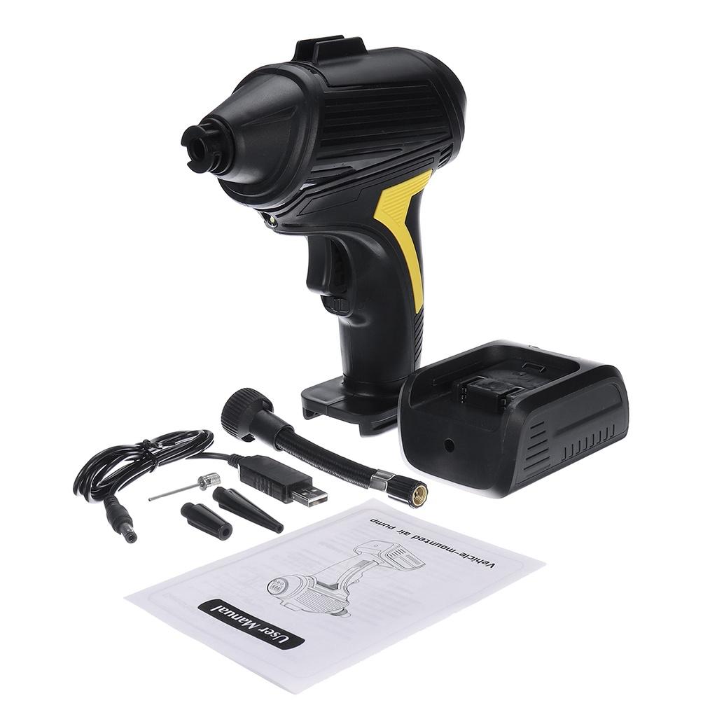 35L/min Tire Inflator Cordless Air Compressor 2000mAh 150PSI Hand Held Air Pump Rechargeable 120W Electric Power 12V