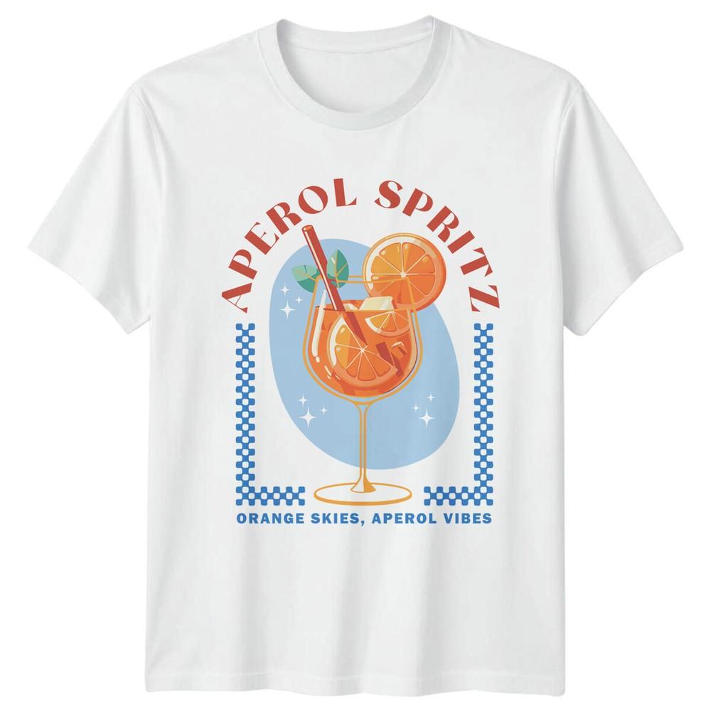 Aperol Spritz Cocktail Orange Skies Aperol Vibes Unisexs TShirt Unisexs Tee Graphic S