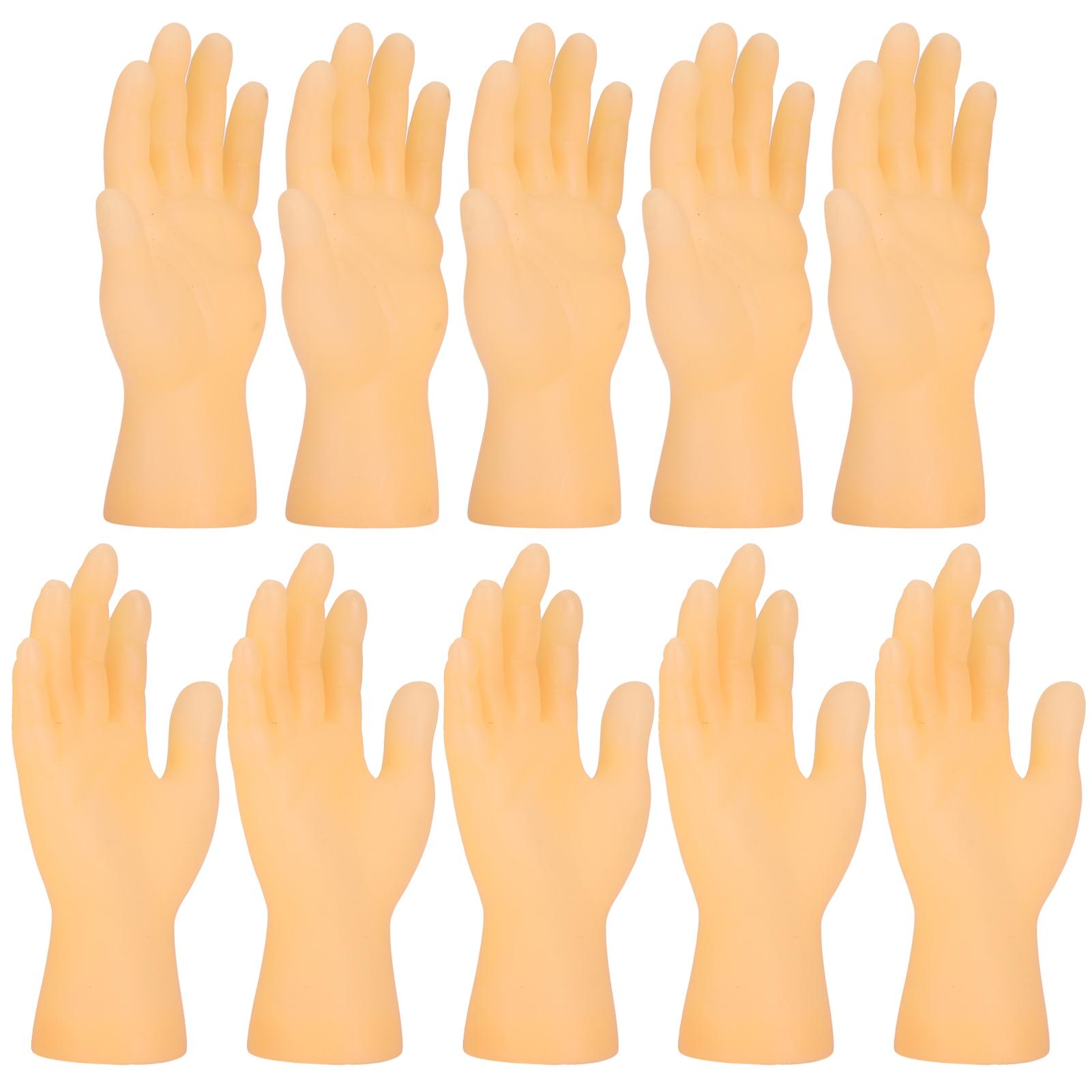 

5 Pairs Cat Finger Toy Gloves Teasing Interactive Vinyl Hands Model Funny Pet Toy