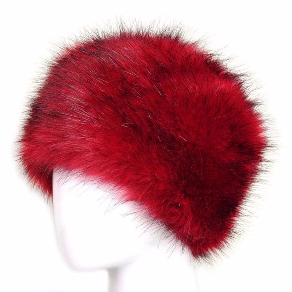 Ski Winter Earmuff Faux Fur Snow Hat Ear Cap Headband Hat Russian Ushanka