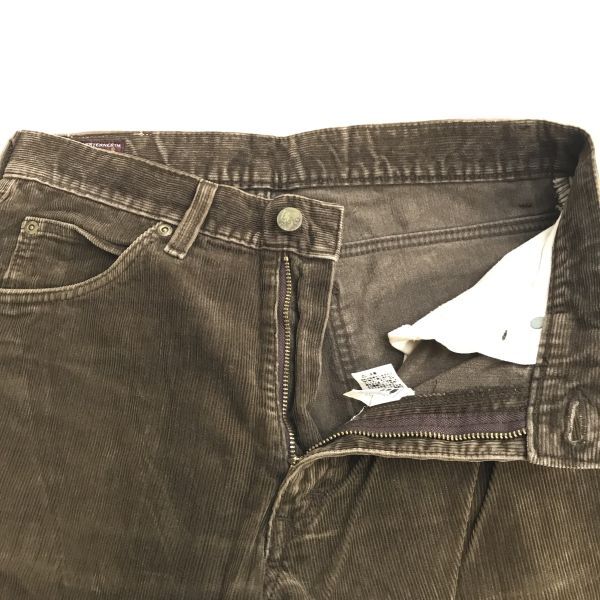 90s Vintage Lee Corduroy Pants Men W30x33 Inseam 74cm Brown trousers(USED)