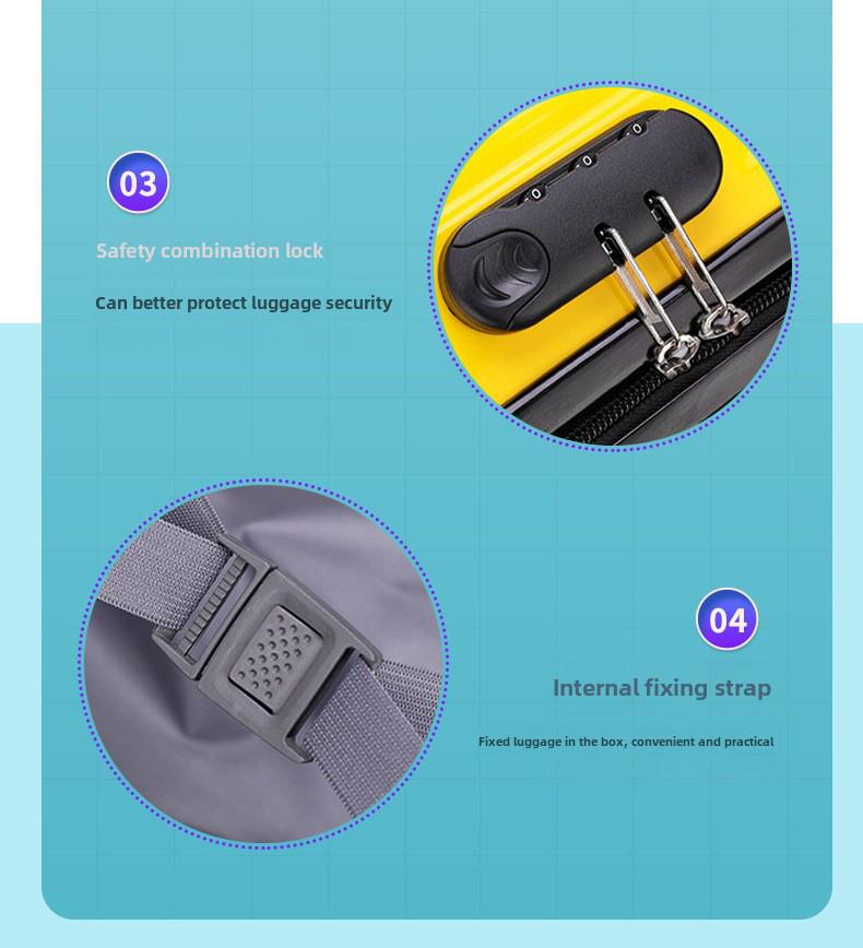 Children's Travel Trolley Suitcase - Universal Wheel, Password Lock, Gift Box