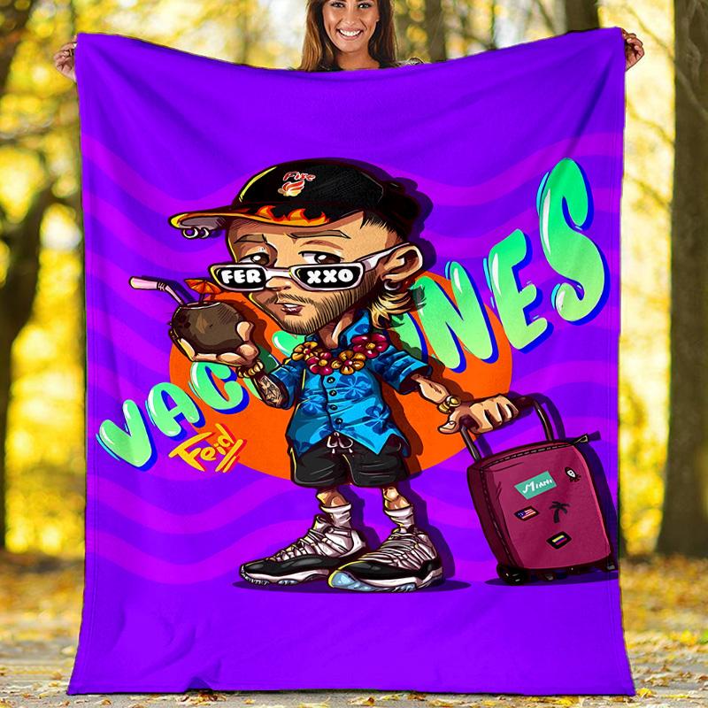 Feid6 printed throw blanket—lightweight,soft,warm;versatile blanket for all seasons—perfect as &air-conditioning throw,nap blanket