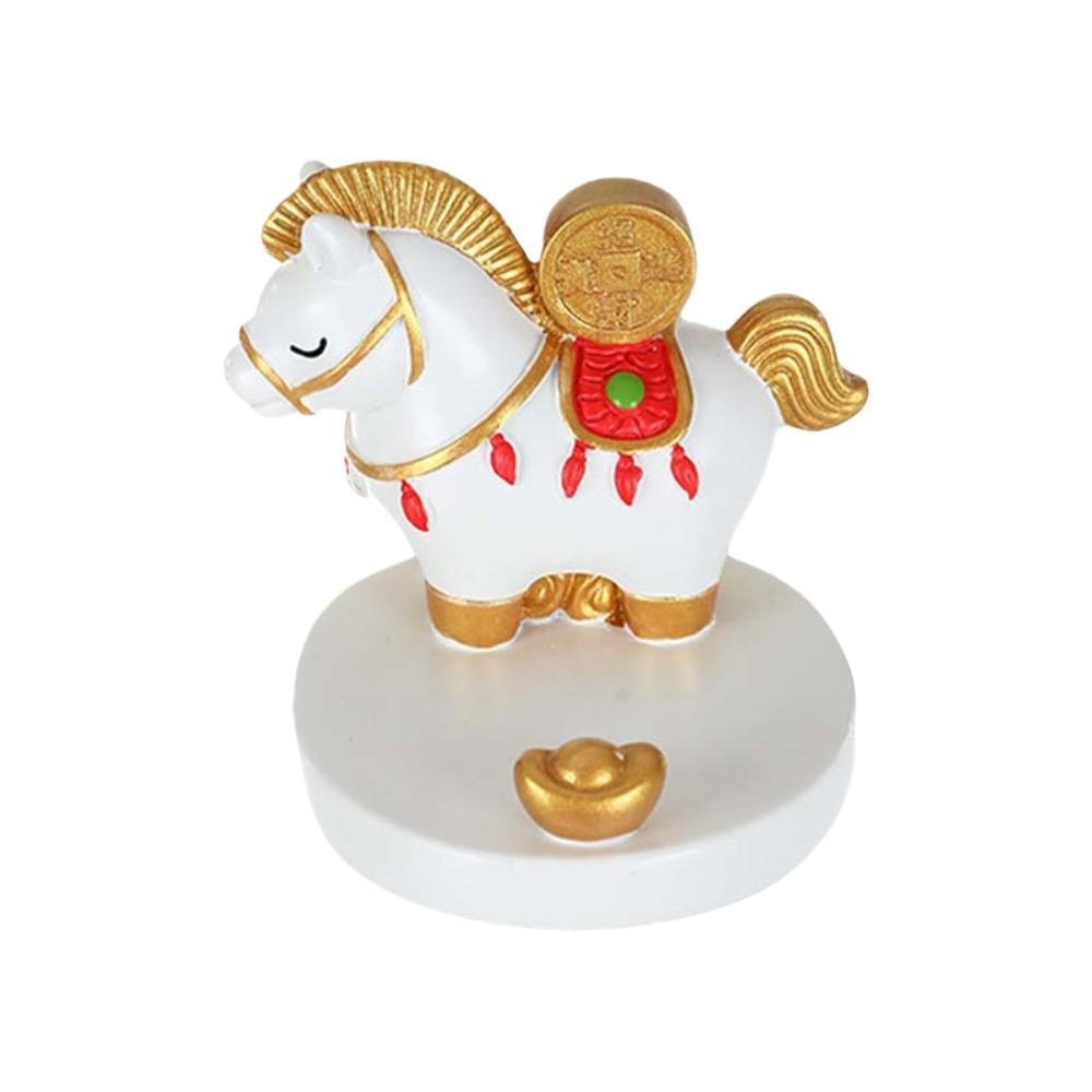 Resin Zodiac Horse Ornaments Festival Decorative Mobile Phone Stand Car Interior Ornament