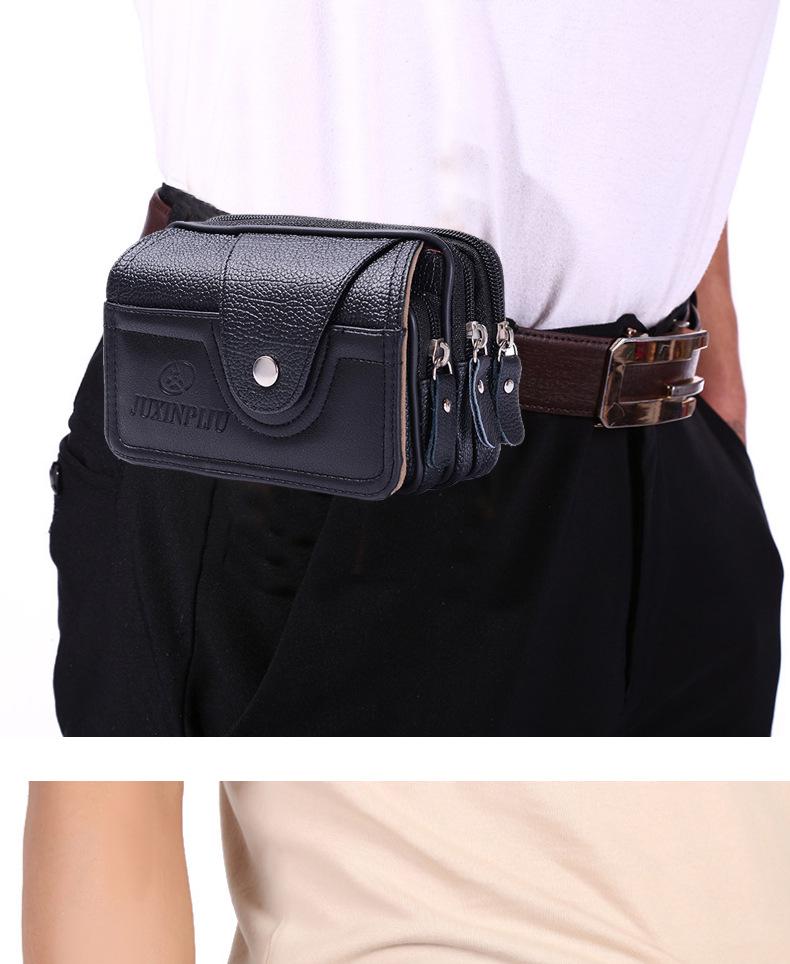 Cross-Border Men's Waterproof Anti-Theft Phone & Coin Belt Waist Pack